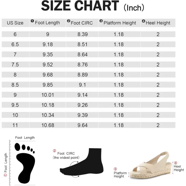 mysoft Womens Espadrille Wedge Sandals Platform Slingback Criss Cross Low Wedges Slip On Open Toe Dress Summer ShoesBeige