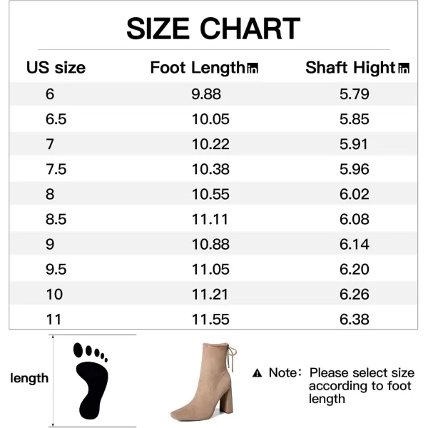 mysoft Womens Fashion Ankle Boots Square Toe Chunky Block High Heel Mid Calf Lace Up BootiesBrown