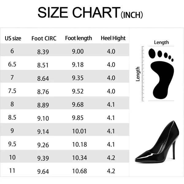 mysoft Womens High Heels Pumps Closed Pointed Toe Stiletto 4IN Heels Dress Wedding ShoesBlack Patent