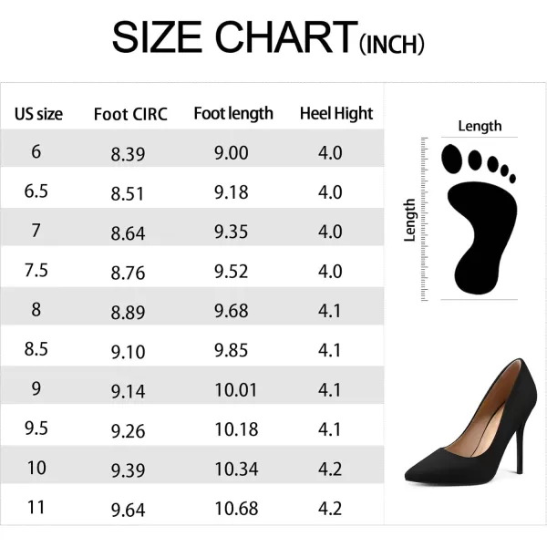 mysoft Womens High Heels Pumps Closed Pointed Toe Stiletto 4IN Heels Dress Wedding ShoesBlack Suede