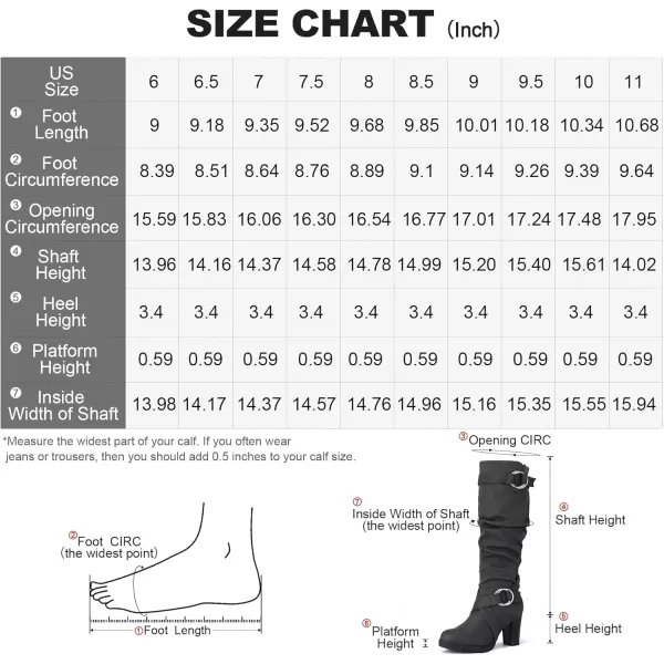 mysoft Womens Knee High Boots Fashion Chunky Block Heel Warm Winter Boots with Side ZippersDark Grey Suede