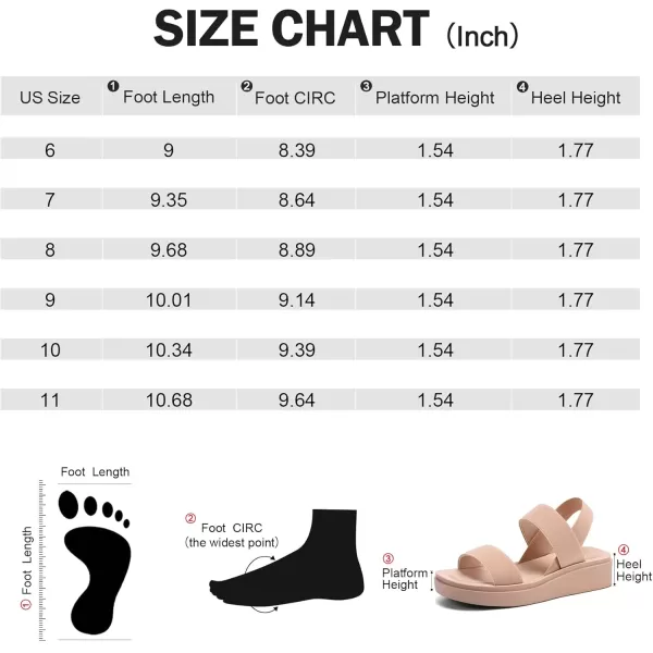 mysoft Womens Platform Wedges Sandals Slingback Lightweight Elastic Ankle Strap Low Wedges Walking Sandals Comfortable Slip On Casual ShoesLight Pink