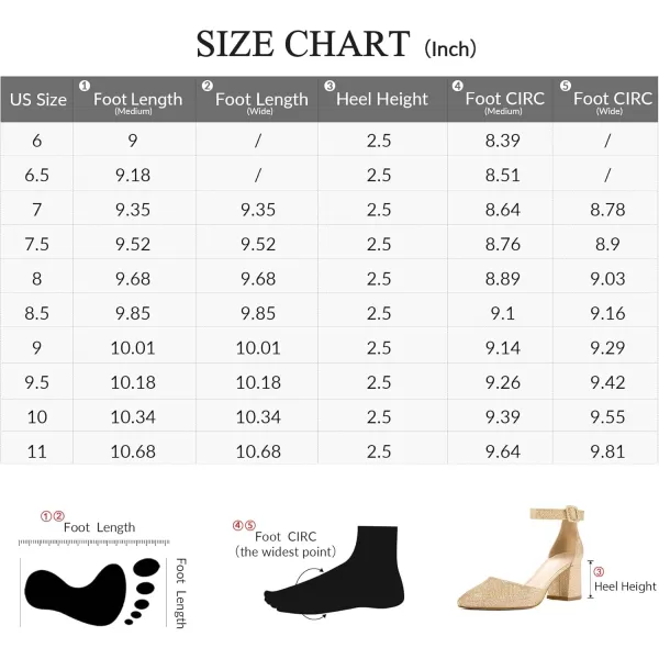 mysoft Womens Pointed Toe Low Chunky Heels Closed Toe Ankle Strap Dress Pump Shoes  Available in Wide SizesGold