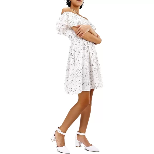 mysoft Womens Pointed Toe Low Chunky Heels Closed Toe Ankle Strap Dress Pump Shoes  Available in Wide SizesWhite Pu