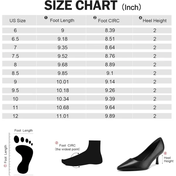 mysoft Womens Pumps 2 inch Kitten Heel Pointed Toe Low Heel Dress ShoesBlack Pu