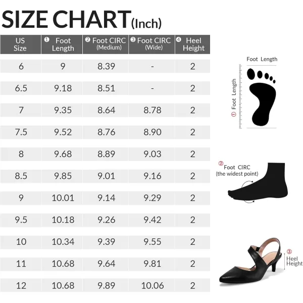 mysoft Womens Pumps 2 inch Low Heel Pointed Toe Slingback Wedding Party Dress Shoes MediumWide WidthBlack Pu