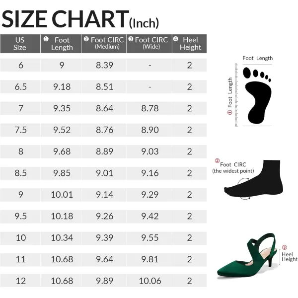 mysoft Womens Pumps 2 inch Low Heel Pointed Toe Slingback Wedding Party Dress Shoes MediumWide WidthGreen