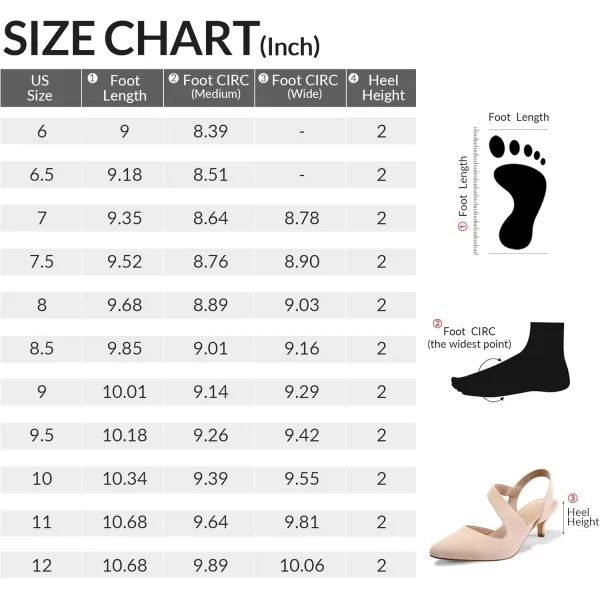 mysoft Womens Pumps 2 inch Low Heel Pointed Toe Slingback Wedding Party Dress Shoes MediumWide WidthNude