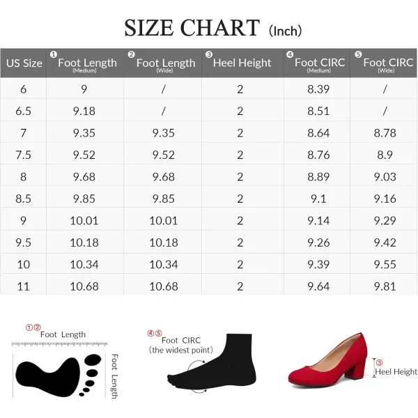 mysoft Womens Pumps Low Chunky Block Heel Round Toe Comfortable Dress ShoesRed Suede