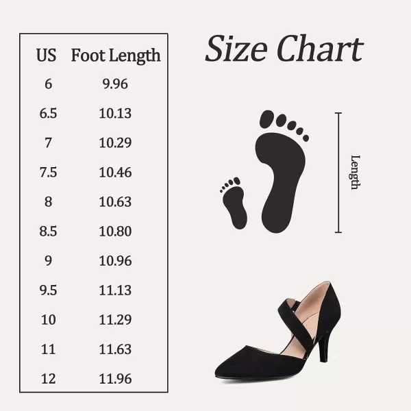 mysoft Womens Pumps Pointed Toe 3 inch Dress ShoesBlacksuede