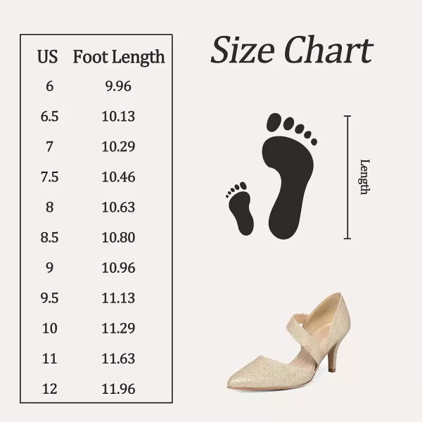 mysoft Womens Pumps Pointed Toe 3 inch Dress ShoesGoldglitter