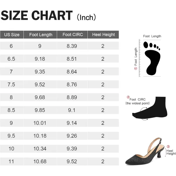 mysoft Womens Pumps Slingback Kitten Heels Pointed Toe Sexy Wedding Party Dress Pump ShoesBlack Glitter