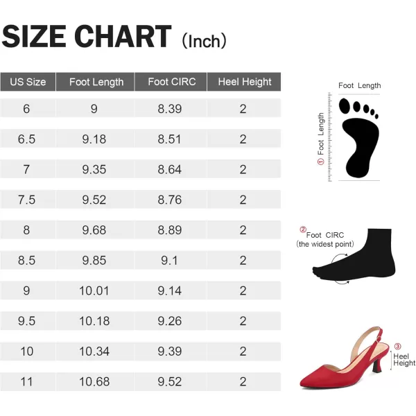 mysoft Womens Pumps Slingback Kitten Heels Pointed Toe Sexy Wedding Party Dress Pump ShoesRed Suede