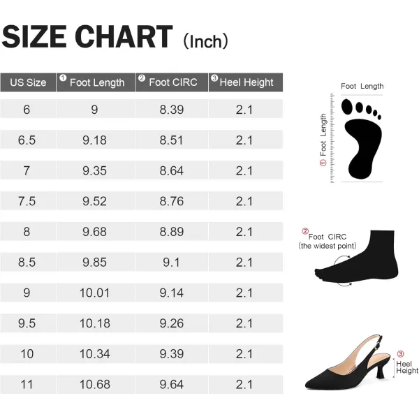 mysoft Womens Slingback Kitten Heel Pumps 2Inch Low Heels Closed Toe Party Wedding Dress ShoesBlack