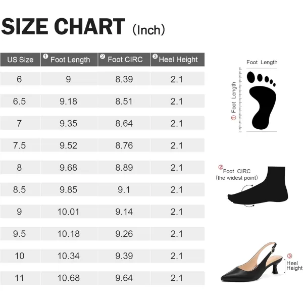 mysoft Womens Slingback Kitten Heel Pumps 2Inch Low Heels Closed Toe Party Wedding Dress ShoesBlackpu