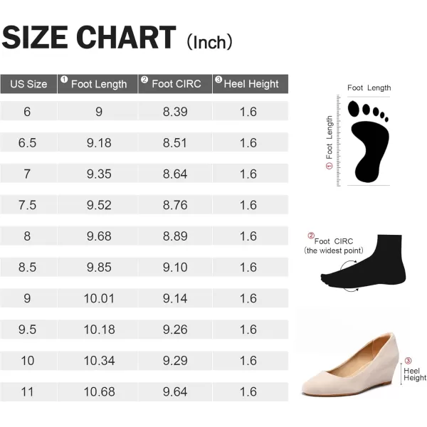 mysoft Womens Wedge Pumps Low Heel Closed Toe 2in Dress ShoesNude