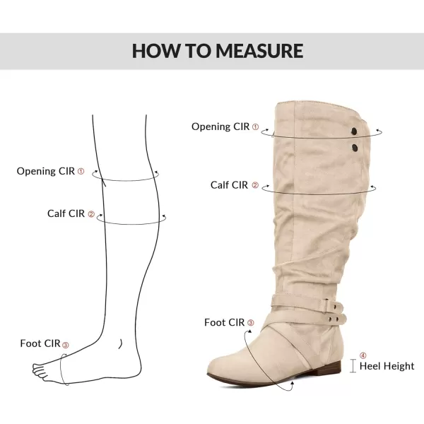 mysoft Womens WideExtra Wide Calf Knee High Boots Flat Fall Winter Tall Boots with Side ZippersBeige Wide Calf