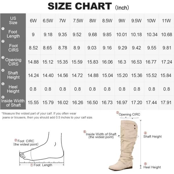 mysoft Womens WideExtra Wide Calf Knee High Boots Flat Fall Winter Tall Boots with Side ZippersBeige Wide Calf