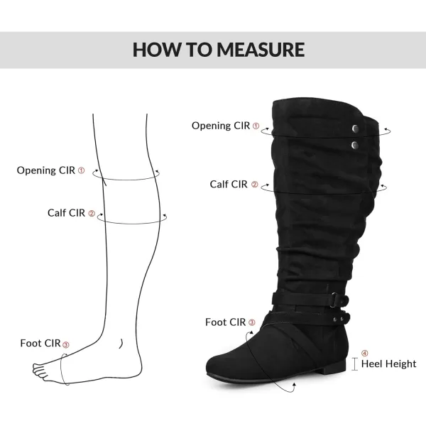 mysoft Womens WideExtra Wide Calf Knee High Boots Flat Fall Winter Tall Boots with Side ZippersBlack Extra Wide Calf