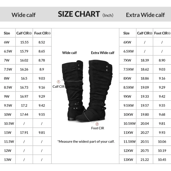 mysoft Womens WideExtra Wide Calf Knee High Boots Flat Fall Winter Tall Boots with Side ZippersBlack Extra Wide Calf