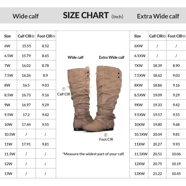 mysoft Womens WideExtra Wide Calf Knee High Boots Flat Fall Winter Tall Boots with Side ZippersBrown Extra Wide Calf