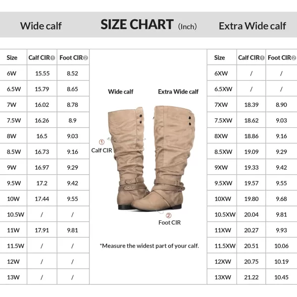 mysoft Womens WideExtra Wide Calf Knee High Boots Flat Fall Winter Tall Boots with Side ZippersTaupe Extra Wide Calf