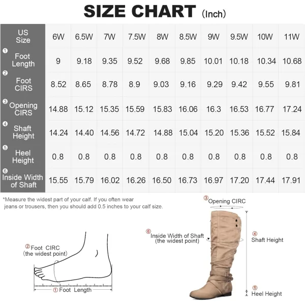 mysoft Womens WideExtra Wide Calf Knee High Boots Flat Fall Winter Tall Boots with Side ZippersTaupe Wide Calf