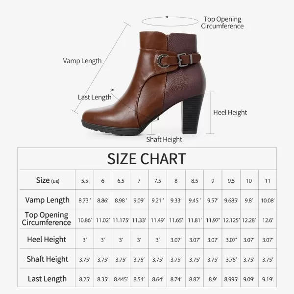 mysoft Womens Zipper Booties Chunky Stacked Heel Ankle Boots Buckle Strap AnkleBrown Serpentine