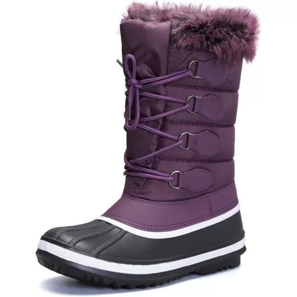 mysoft Womens Waterproof Winter Boots Warm Insulated Snow Boots for OutdoorPurple