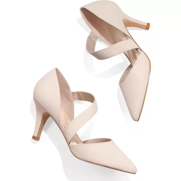 mysoft Womens Pointed Toe Low Stiletto Heel Dress Pumps Shoes  Available in Wide SizesNudenubuck