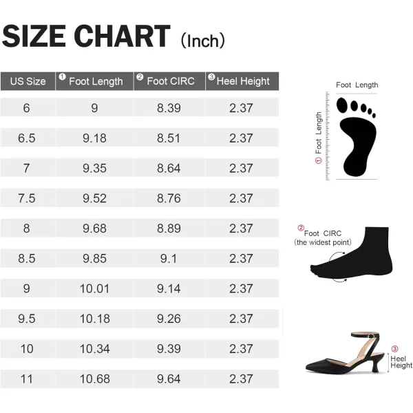 mysoft Womens Pumps Shoes Ankle Strap 2 Inch Kitten Heels Sexy Pointed Toe Wedding Party Dress SandalsBlack Pu