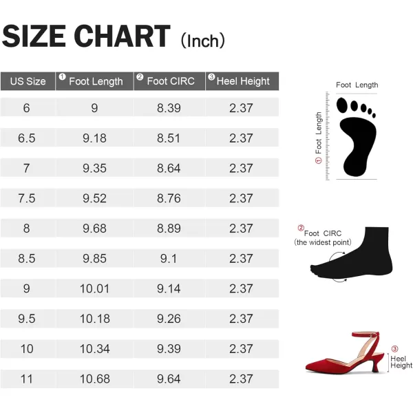 mysoft Womens Pumps Shoes Ankle Strap 2 Inch Kitten Heels Sexy Pointed Toe Wedding Party Dress SandalsRed Suede