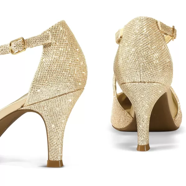 imagemysoft Womens Pumps 3Inch HeelsGold
