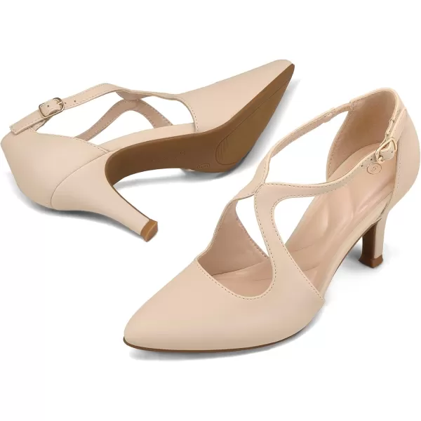 imagemysoft Womens Pumps 3Inch HeelsNude