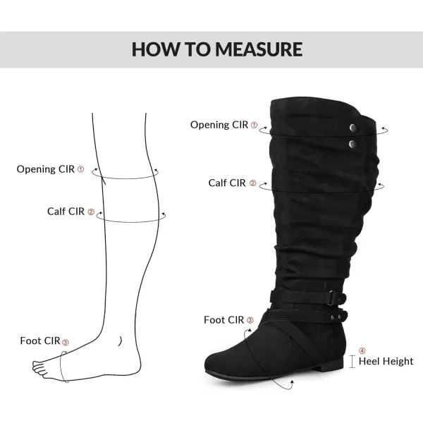 imagemysoft Womens WideExtra Wide Calf Knee High Boots Flat Wide Width Tall Boots with Side ZippersBlack Extra Wide Calf