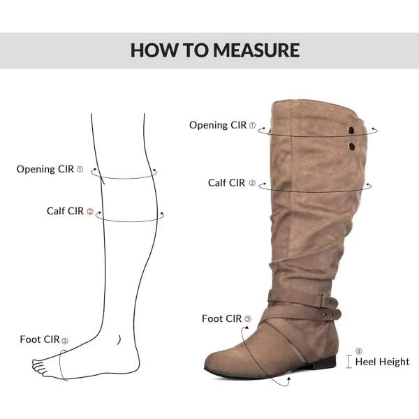 imagemysoft Womens WideExtra Wide Calf Knee High Boots Flat Wide Width Tall Boots with Side ZippersBrown Wide Calf