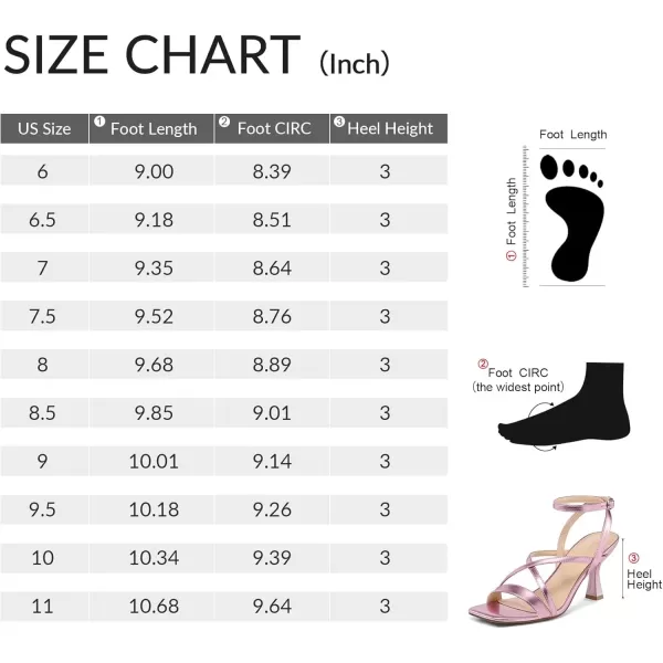 imagemysoft Strappy Heels for Women Cross Straps Square Toe Dress Shoes 3 Inch Kitten Heeled SandalsPink Pu