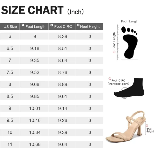 imagemysoft Womens Stiletto Heels Open Square Toe Ankle Strap Dressy Shoes 3 Inch Heeled SandalsNude Pu