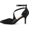 imagemysoft Womens Pumps Pointed Toe Stiletto Ankle Strap Closed Toe Low Heel Wedding Party Dress ShoesBlack Pu