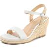 imagemysoft Womens Platform Espadrille Wedge Sandals Open Toe Ankle Strap Buckle Casual Summer Dressy SandalsBraid White