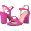 imagemysoft Womens Chunky Block Heels 33IN Open Toe Ankle Strap High Heeled Sandals Wedding Party Dress Pump ShoesHot Pink