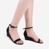 imagemysoft Womens Open Toe Ankle Strap Low Wedge Sandals Formal 2 Inch Dress Shoes