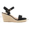 imagemysoft Womens Platform Espadrille Wedge Sandals Open Toe Ankle Strap Buckle Casual Summer Dressy SandalsBlack