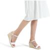 imagemysoft Womens Platform Espadrille Wedge Sandals Open Toe Ankle Strap Buckle Casual Summer Dressy SandalsBraid White