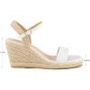 imagemysoft Womens Platform Espadrille Wedge Sandals Open Toe Ankle Strap Buckle Casual Summer Dressy SandalsBraid White