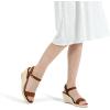 imagemysoft Womens Platform Espadrille Wedge Sandals Open Toe Ankle Strap Buckle Casual Summer Dressy SandalsBrown