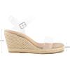 imagemysoft Womens Platform Espadrille Wedge Sandals Open Toe Ankle Strap Buckle Casual Summer Dressy SandalsClear