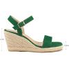 imagemysoft Womens Platform Espadrille Wedge Sandals Open Toe Ankle Strap Buckle Casual Summer Dressy SandalsGreen