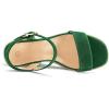 imagemysoft Womens Platform Espadrille Wedge Sandals Open Toe Ankle Strap Buckle Casual Summer Dressy SandalsGreen