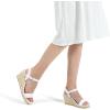 imagemysoft Womens Platform Espadrille Wedge Sandals Open Toe Ankle Strap Buckle Casual Summer Dressy SandalsWhite